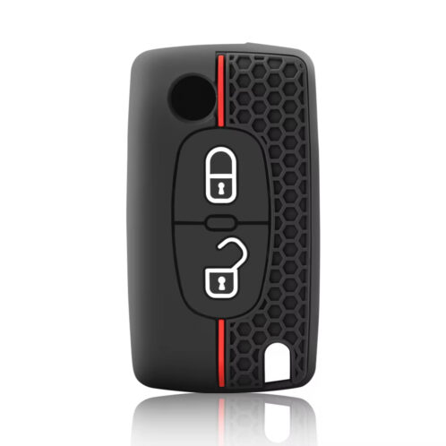 Szilikon tok 2 gombos Peugeot/Citroen bicskakulcsra