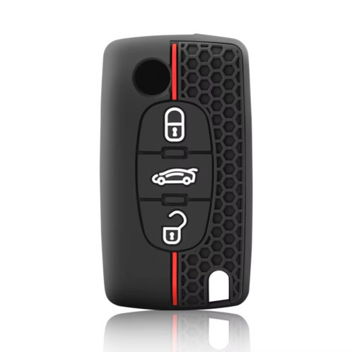 Szilikon tok 3 gombos Peugeot/Citroen bicskakulcsra (csomagtér)